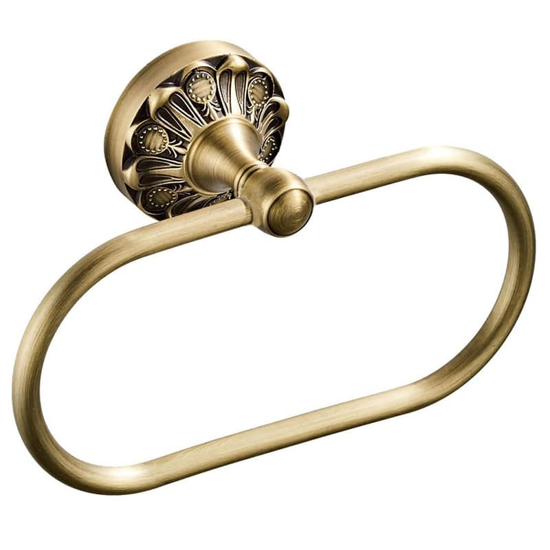 Brass Towel Ring — Pair
